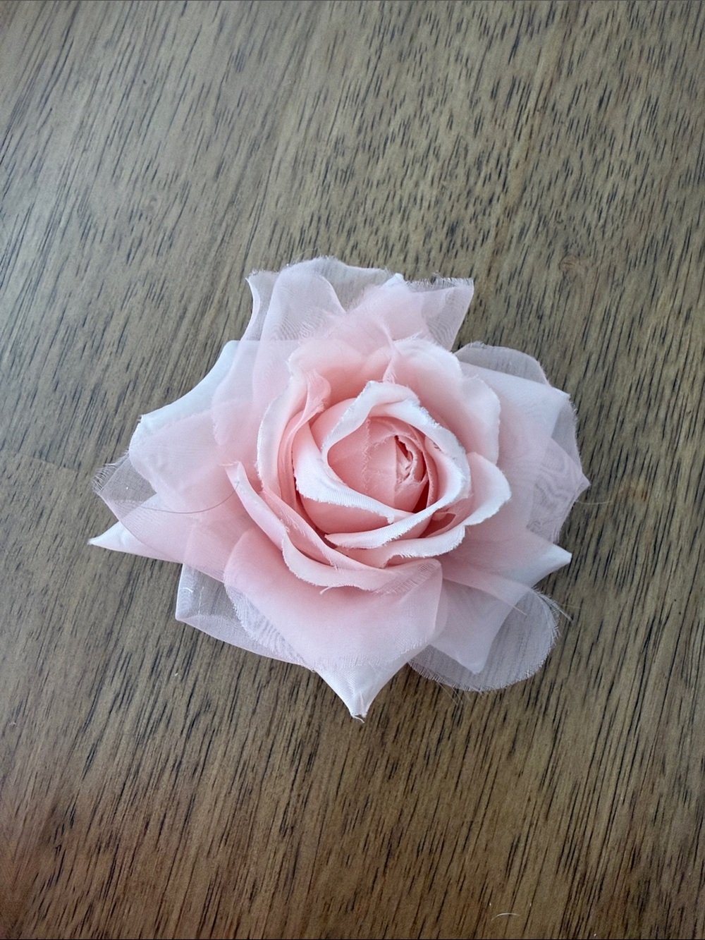 Delicate Pink Fabric Rose Hair Clip - Brand: